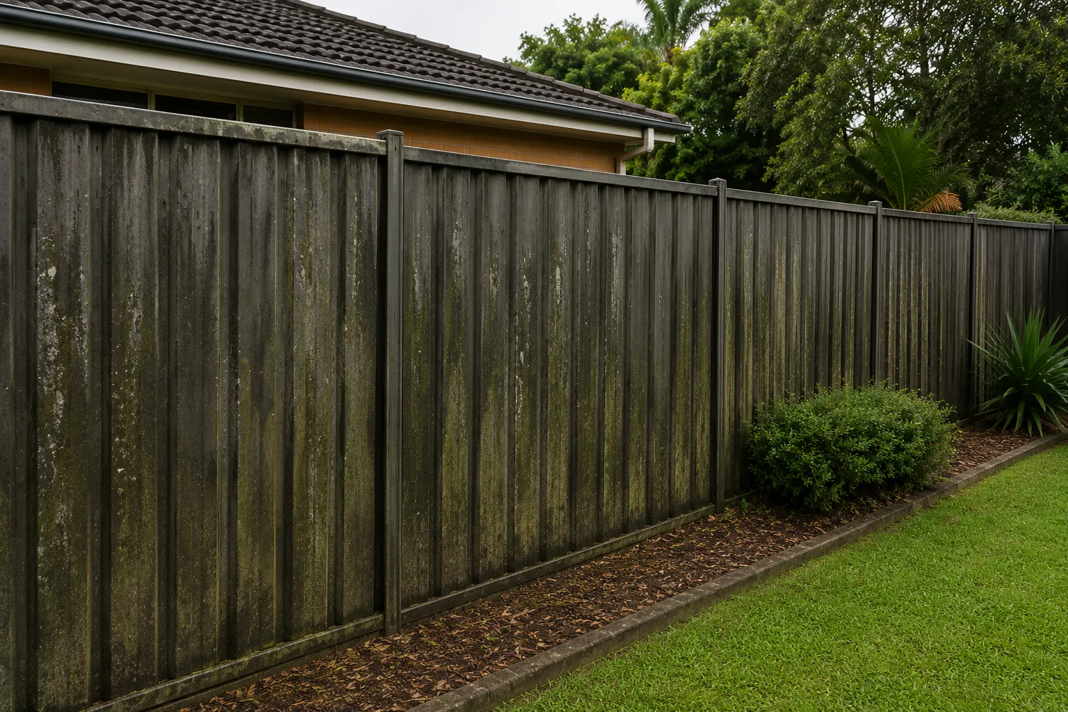 Before cleaning Fence Cleaning