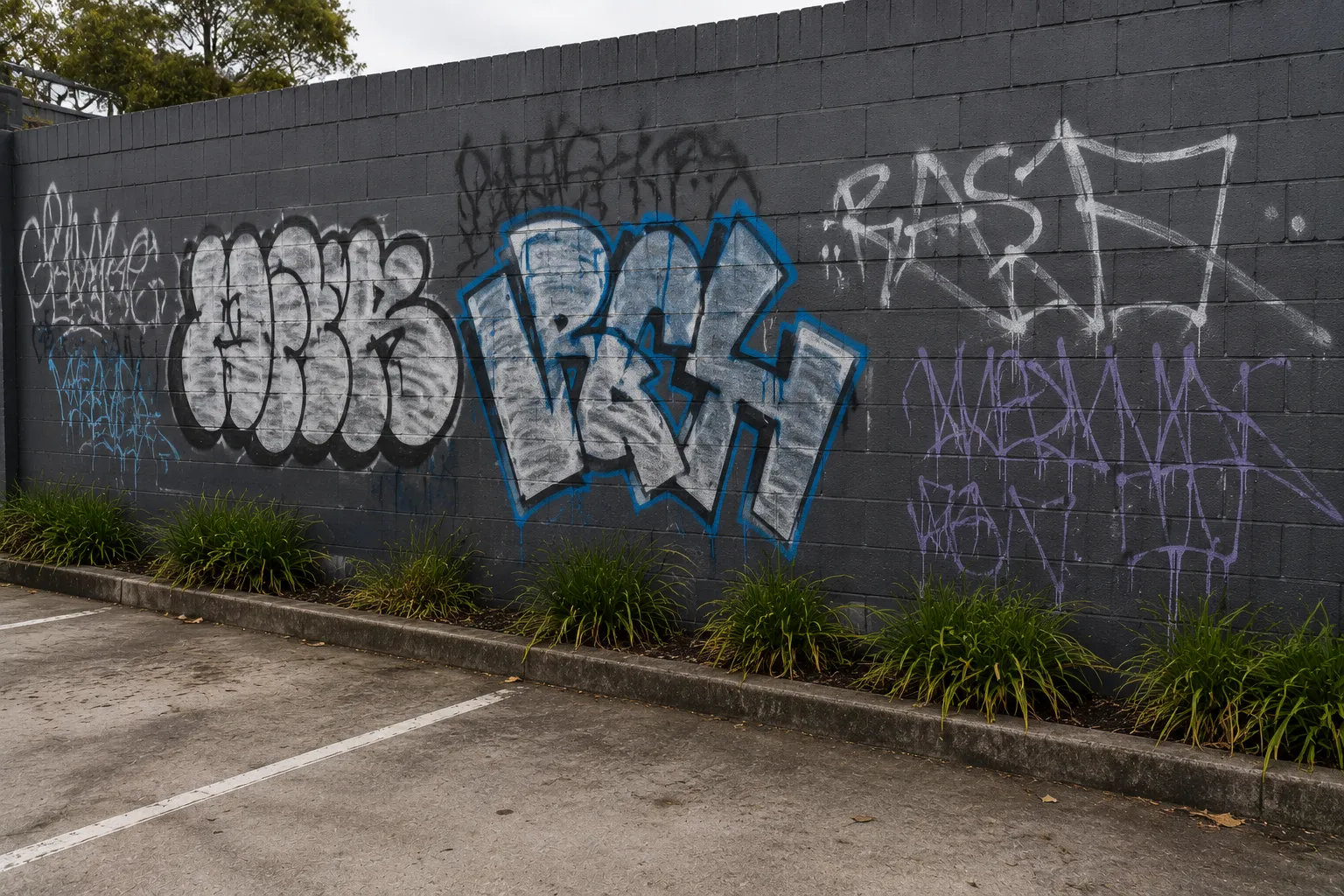 Before cleaning Graffiti Removal