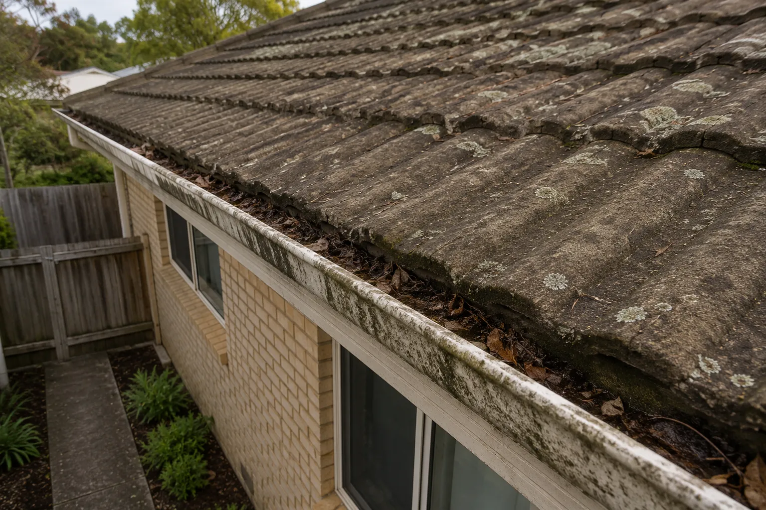 Before cleaning Roof and Gutter Cleaning