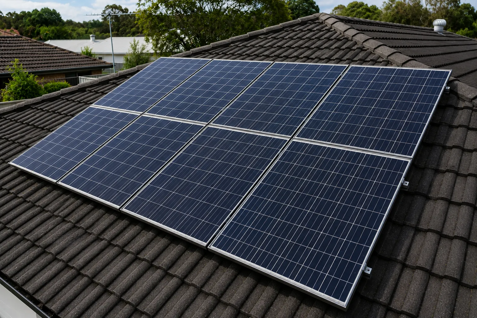Cleaned Solar Panel Cleaning